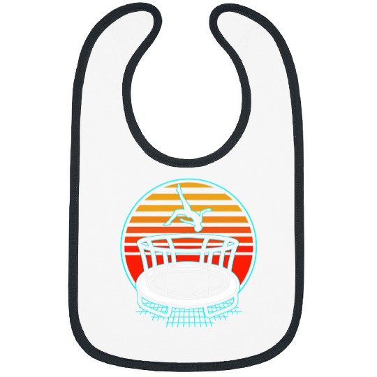 Retro vintages 70s 80s Style Jumping Gymnast Trampoline Bibs