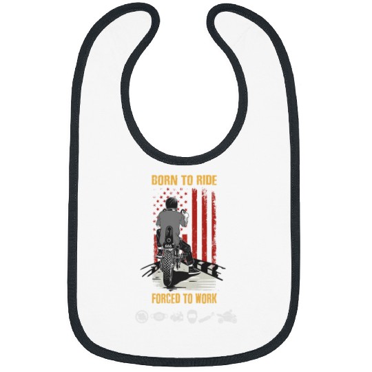 plus size motorcycle 2fars day flag graphic mens dad Bibs