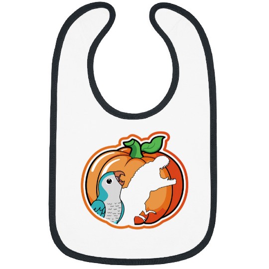 Pumpkin Parrot 2T Rexs Shadow I Blue Monk Parakeet Quaker Bibs