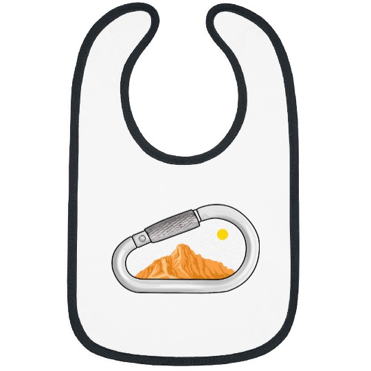Rock Climbing Clip Mountaineer Outdoor Graphic Novelty Art Bibs