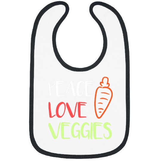 Peace Love Veggies Vegetable Bibs