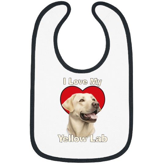 I Love My Yellow Lab Yellow Labrador Retriever Puppy Dog Bibs