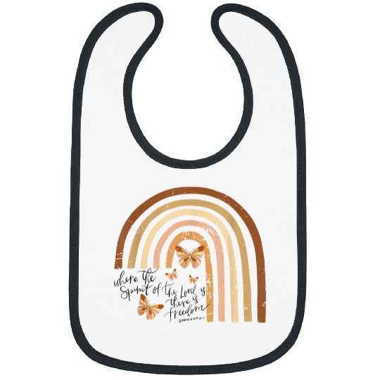 Where There is Spirit of the Lord There is Freedom Butterfly Bibs