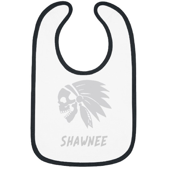 Shawnee Native American Indian Born Freedom Evil Skull Bibs