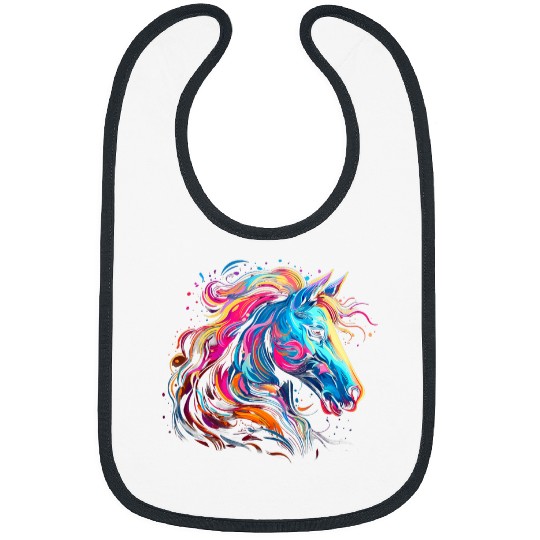 vintages Horses Equestrian Riding Painting Horse Love Animal Bibs