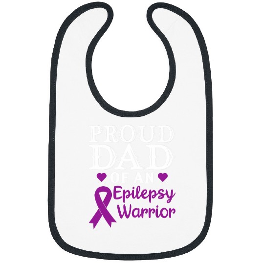Mens Proud Dad of An Epilepsy Warrior Seizure Awareness Bibs