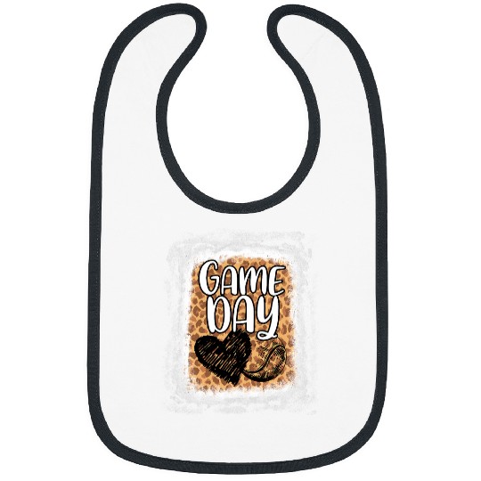 Softball Game Day Women Leopard Cheetah Softball Lover 3 Bibs