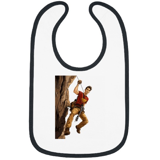 Rock Climbing Rock Mountain Climber Boulder Bouldering 1 Bibs