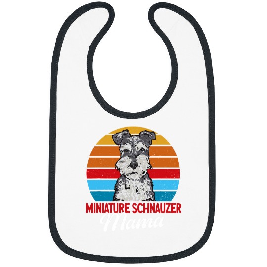 Miniature Schnauzer Mama Mini Schnauzer Bibs