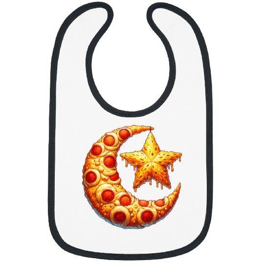 Pizza Crescent Aid El Fitr Mubarak Festive Ramadan Kareem Ce Bibs