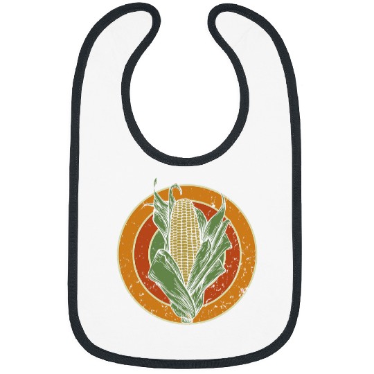 vintages Midwest Ear Of Corn Cool Food Farmer Corn Lover Bibs