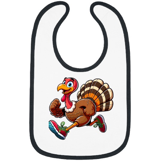 Running Turkey Turkey Trot Running Thanksgiving Bibs
