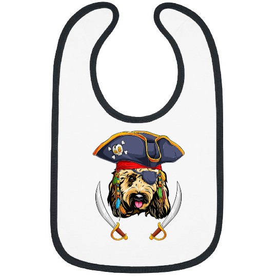 Dog Goldendoodle Pirate Funny Groodle Dog 5 Bibs
