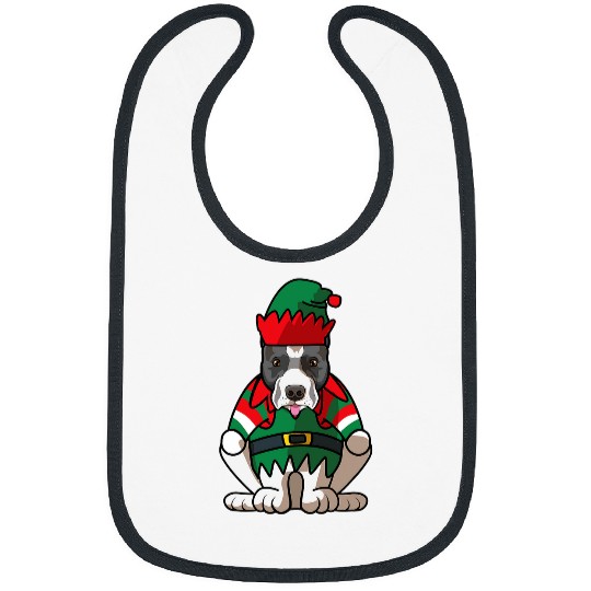 Merry Christmas StafforShire Bull Terrier Dog Gift Bibs