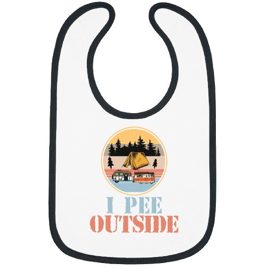 I Pee Outside Funny Outdoors Camping Camper Camp Nature Mens 1 Bibs