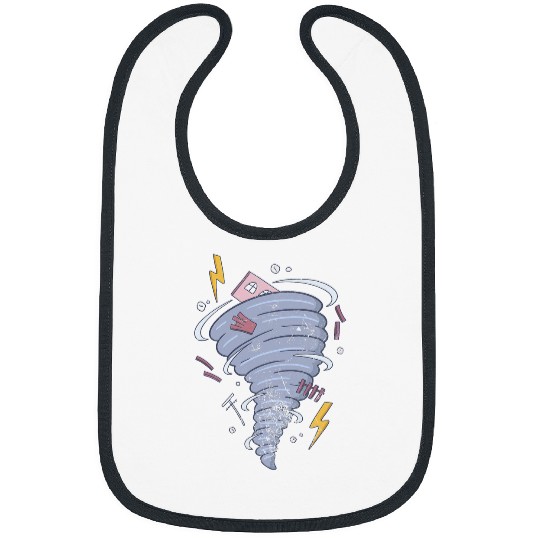 Storm Chaser Tornado Chasing Hurricane Meteorologist Grunge Bibs