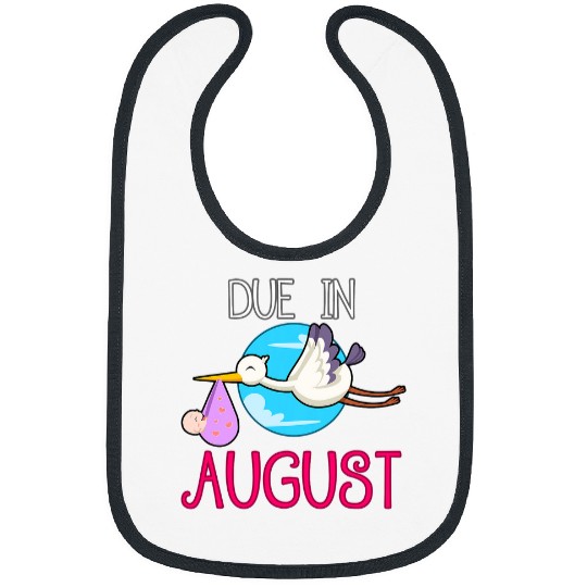 Pregnancy 2Due in August Stork 2Baby Maternity Bibs