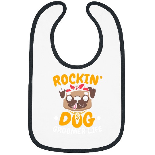 Rockin The Dog Groomer Life Pet Groomer Fur Artist 1 Bibs