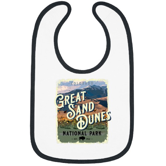Great Sand Dunes National Park Colorado vintages Travel Bibs