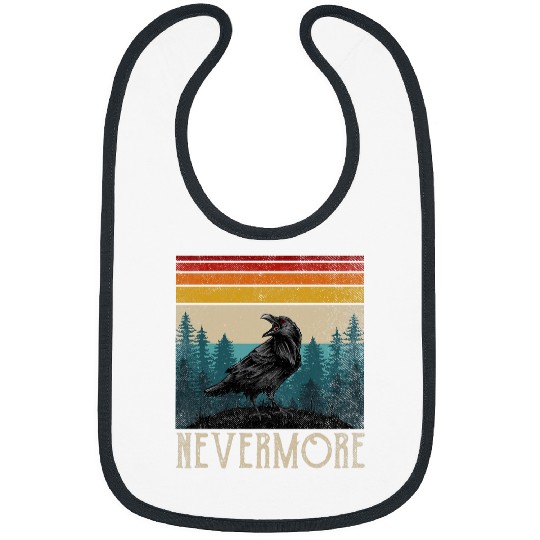 vintages Retro Nevermore Outfit The Raven Edgar Allan Poe Bibs