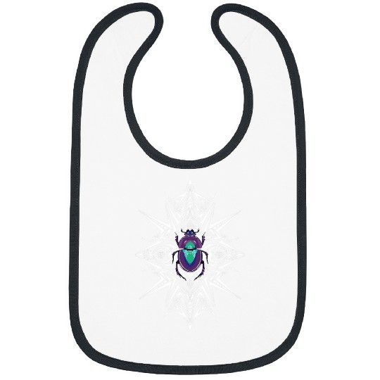 Purple Beetle with White Mandala Bibs