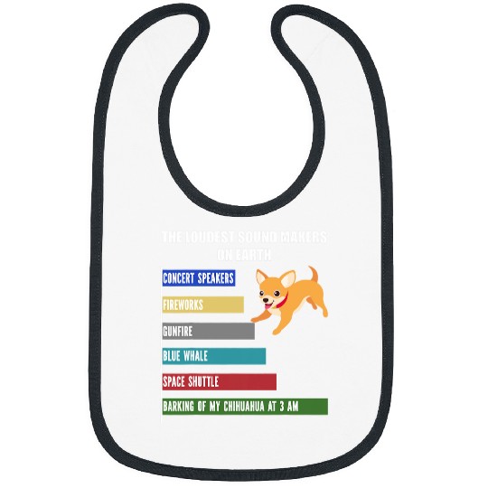Funny Loudest Sound Chihuahua Puppy Dog Apparel Bibs