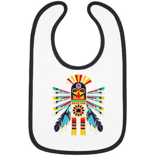 Mythical Thunderbird in Pacific Northwest Coastal Art Style Bibs