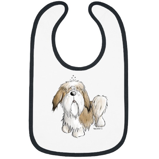 Happy Shih Tzu I Gifts For Dog Moms Dads Dog Lover Bibs