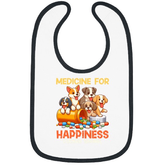 medicines For Happiness Cocker Spaniel Dogs Joy Prescription Bibs