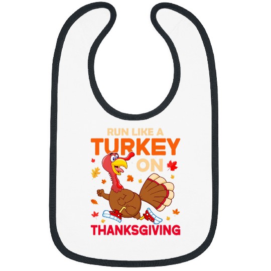Turkey Lover Run Like A Turkey On Thanksgiving Funny Running Bibs