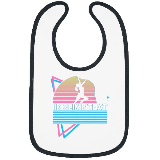 Rock Climbing Rock Climber Retro Id Climb That Bibs