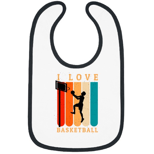 I Love Basketball Girl Boys Youth Basketball Hoop Bibs