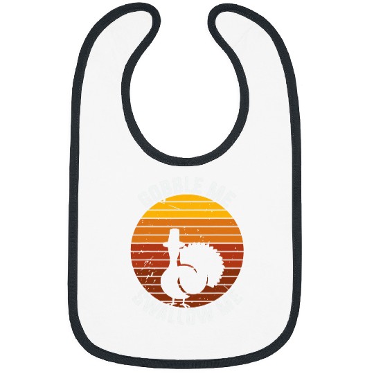 vintages Gobble Me Swallow Funny Thanksgiving Turkey Trot Bibs