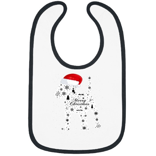 Merry xmass Miniature Bull Terrier Dog Christmas Bibs