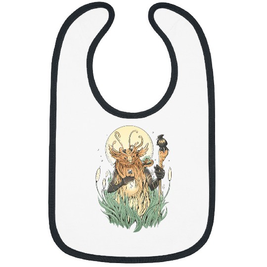 Mysterious Forest Creature Fantasy Cottage Core Art Bibs