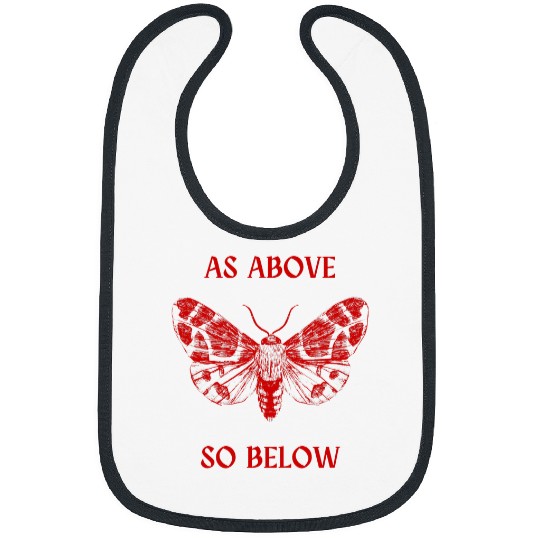 Witch Occult Goblincore Dark Academia As Above So Below Moth Bibs