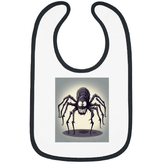 Web Spin Terrifying Spider Cartoon Design Bibs