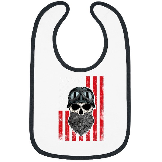 Discover Patriotic Distressed American Flag Biker Skull Motorcycle Bibs