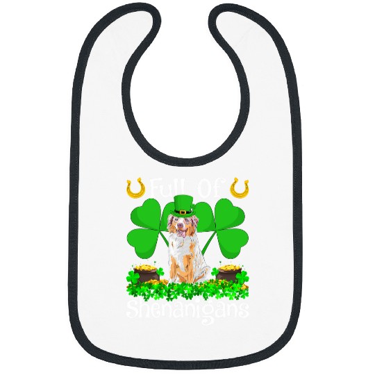 Discover Full Of Shenanigans Australian Shepherd Dog St Patricks Day Bibs