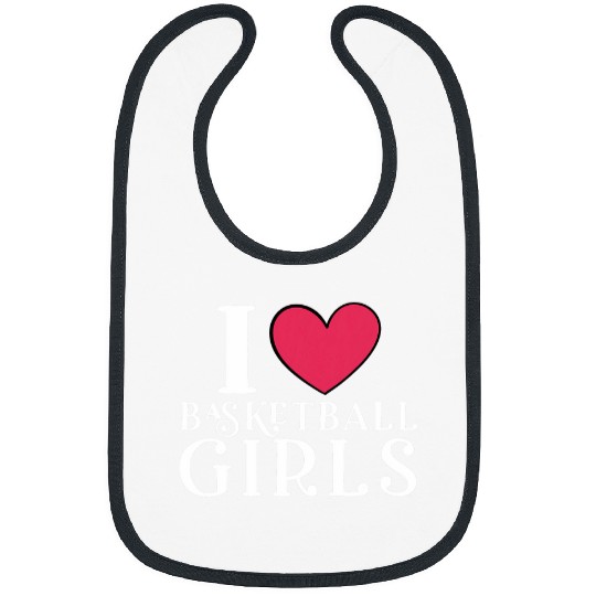 I Love Basketball Girls Bibs