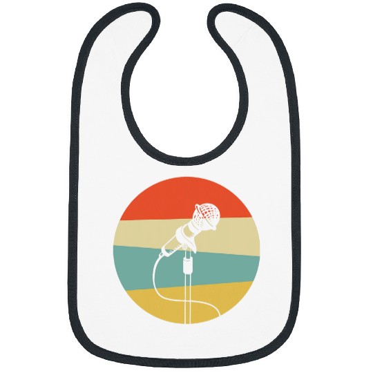 Retro Karaoke Singing Bar Microphone Music Songs Singer Bibs