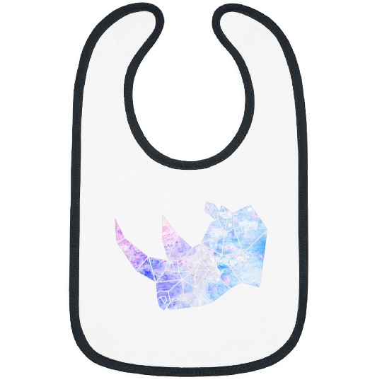 Watercolor Rhino Lover Geometrical Rhinoceros Rhinocerotidae 21 Bibs