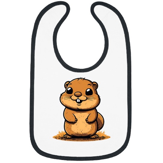 Pocket Gopher Funny Animal Love Groundhog Woodchuck Nature Bibs