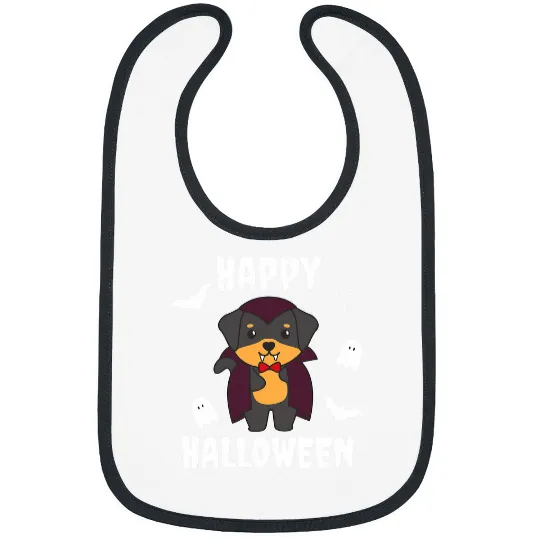 Rottweiler Happy Halloween Cute Vampire Costume Dogs Bibs
