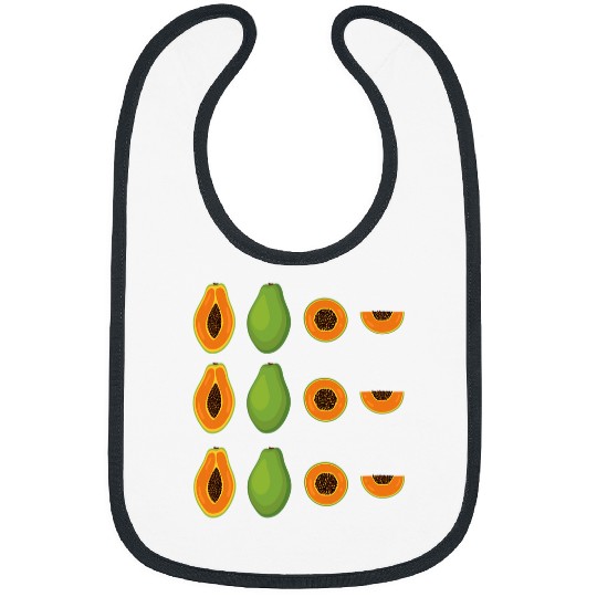 Papaya Outfit Love Vegan Food Bibs
