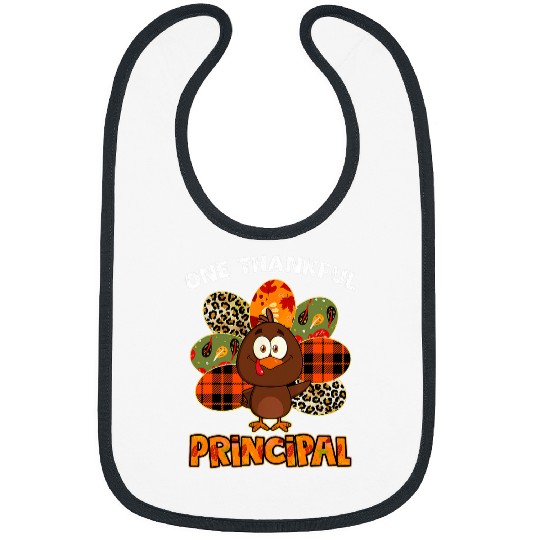One Thankful Principal Turkey Fall Thanksgiving Bibs