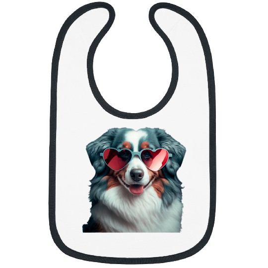 Discover Mini Aussie Mom Australian Shepherd Valentines Day Bibs