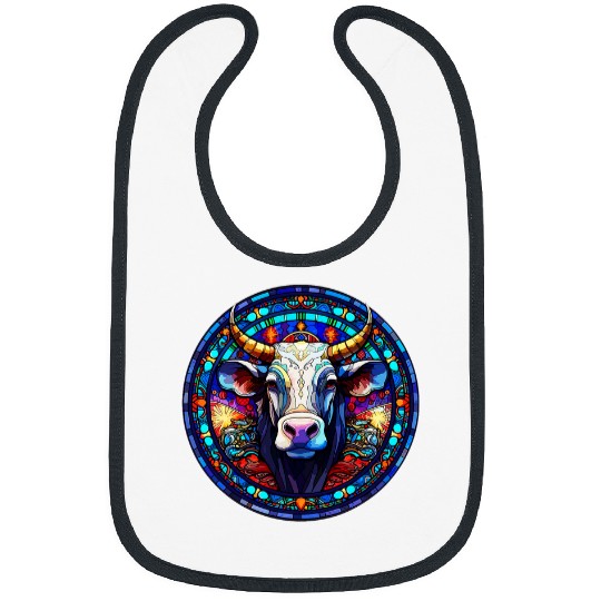 I love Cow and Stained Glass Art Bibs