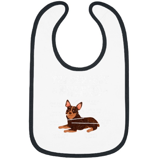 Perfect Friend Cattle Dog Lover Heeler Mom Dad Distressed Bibs