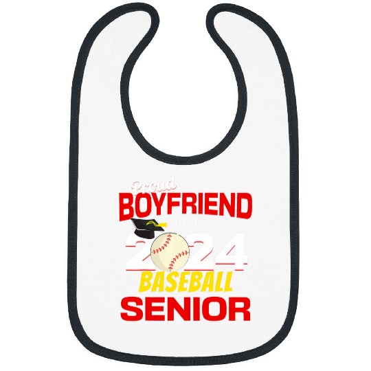 Proud Boyfriend of a 2024 Senior Baseball Senior 2024 Bibs
